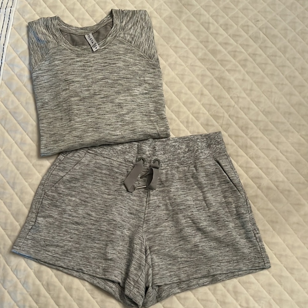 Athleta sweat short set